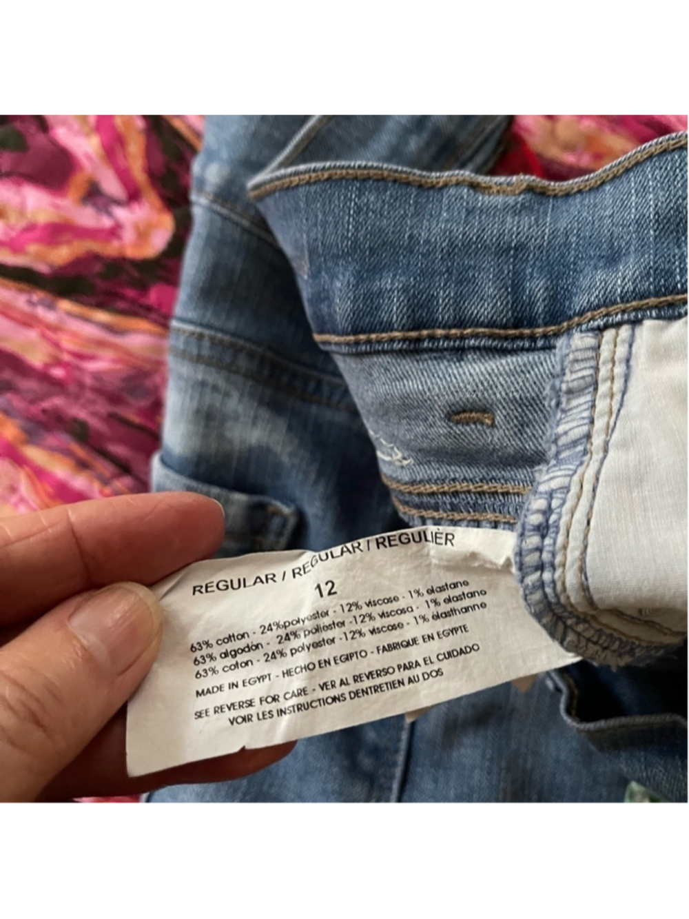 Upcycled Reworked Patchwork Denim Shorts Size 12 - Picture 10 of 14